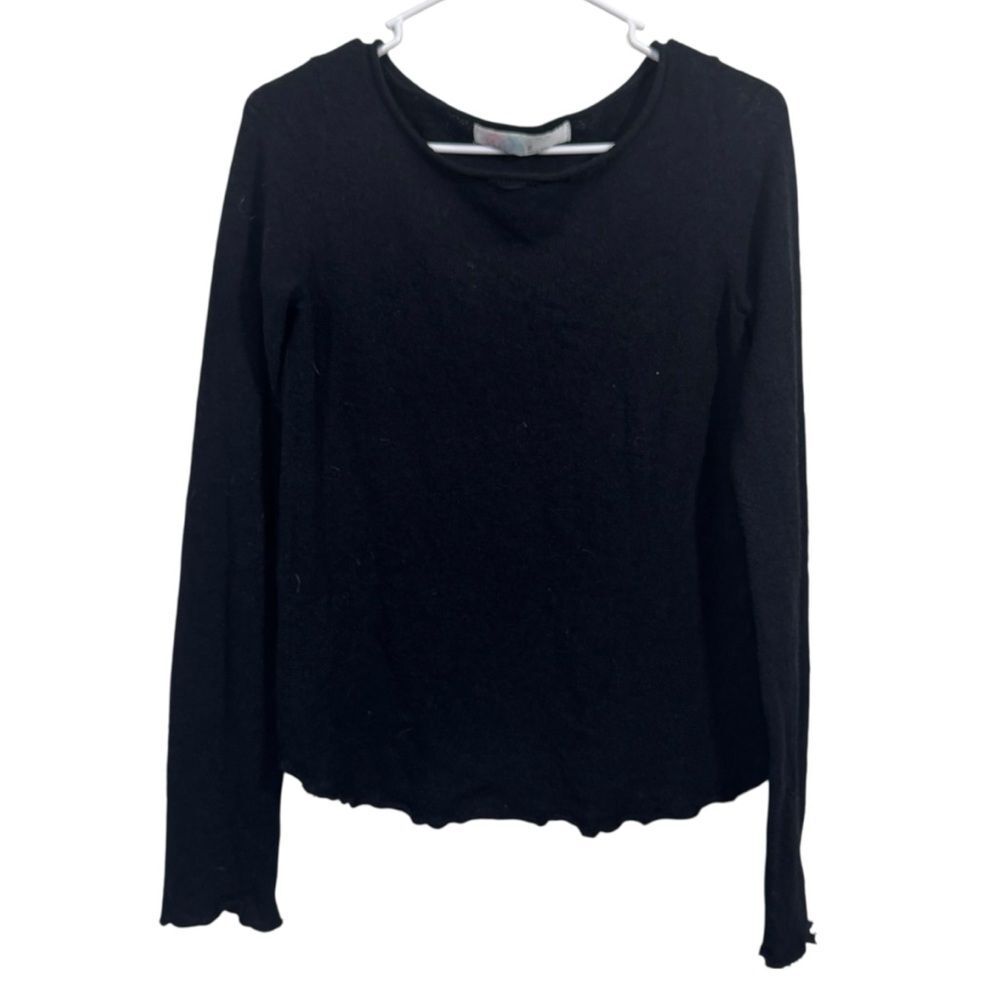Free People Beach Black Beach Terry Oversized Crewneck Sweater